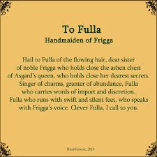 Prayer To Fulla Norse Goddess Friend Of Frigga One Of The Asynjur Norse Goddess Norse Norse Pagan