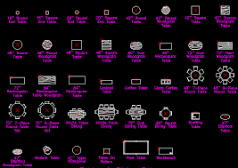 بلوكات مختلفة ابواب طاولات كراسي سنابير مأخذ Bibliothque De Bloc Autocad Pour Les Plans De Cuisine Dwg