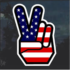 Maybe you would like to learn more about one of these? Peace Sign American Flag Decal Sticker