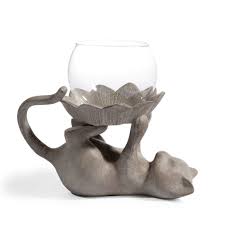 Lampada Gatto Giocherellone Grigio Animales De Ceramica Esculturas De Arcilla Arte De Arcilla