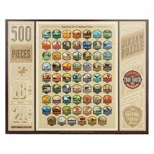 Some of the badges include parks such as zion national park, yosemite national park, yellowstone national park, badlands national park, and acadia national park. True South National Park Puzzle Emblems
