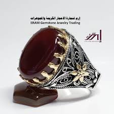 اتبع مشاعرك في اختيار مجوهراتك خاتم يماني عقيق احمر كبدي دم الغزال درجة اولى Agate مميز طبيعي100 Gemstones Gemstone Rings Gemstone Jewelry