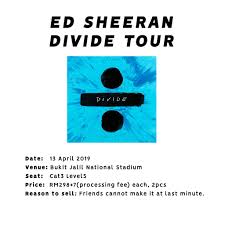 Kuala lumpur's top attractions for families latest kids' events dinoscovery by dinosaurs live! Ed Sheeran Divide World Tour Kuala Lumpur Cat3 Ori Price Shopee Malaysia