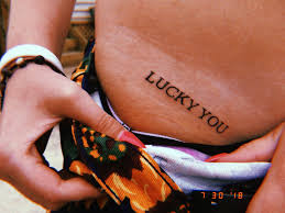 Pin By Bella Zardini On Tattoo Lucky Tattoo Bikini Line Tattoo Bikini Tattoo