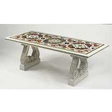 An Italian Baroque Style Specimen Marble And Grey Marble Center Table Coffee Table Furniture Table