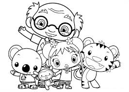 Scrapcoloring is an online coloring site with an innovative concept. Ni Hao Kai Lan Characters Coloring Page Free Printable Coloring Pages For Kids