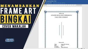 Fotokopi kartu tanda penduduk (ktp) 1 lembar. Cara Membuat Atau Menambahkan Bingkai Cover Di Microsoft Word Youtube