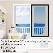 How to replace an entry door window frame. Buy Magzo Adjustable Window Screen 48x99 Inch Durable Fiberglass Screen Mesh With Full Frame Replacement Screen For Windows Fit Windows Up To 46x97 Inch Max Strong Adhesive Screen Net Grey Online In