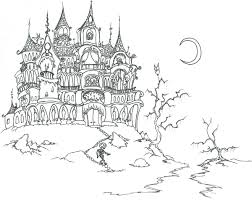 Printable halloween haunted house ghosts coloring page. Free Printable Haunted House Coloring Pages For Kids