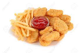 Maybe you would like to learn more about one of these? Fried Chicken Nuggets Mit Franzosisch Frites Und Sauce Auf Weissem Lizenzfreie Fotos Bilder Und Stock Fotografie Image 20784082
