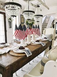 Farmhouse Fourth Of July In The Dining Room 4th Of July Decorations Fourth Of July Decor Home Decor
