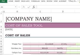 Open your spreadsheet program and start a new worksheet. Cost Of Sales Analysis Excel Template