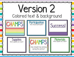 editable champs classroom management clip chart bright roygbiv colors