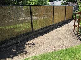 Paint Pipes Of Chain Link Fence Black And Fit Reed Privacy Fence In For An Asian Look Fence Design Bamboo Fence Privacy Screen Outdoor
