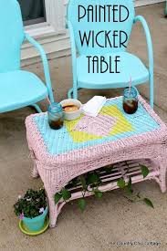 Painted Wicker Table Painted Wicker Wicker Table Painting Wicker Furniture