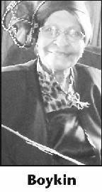 ALICE BOYKIN Obituary (2015)