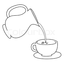 black outline vector pour water on stock vector colourbox black outline vector pour water on