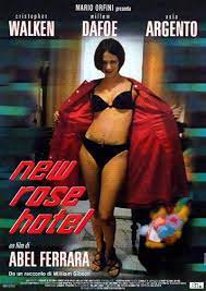 New rose hotel is a great looking, stylish film, carefully shot and wonderfully acted by walken and dafoe, but i have never in my life seen a movie that goes so far out of its way to go absolutely nowhere. Image Gallery For New Rose Hotel Filmaffinity