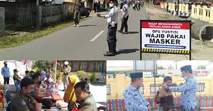 Ingat pesan ibu, tetap pakai masker. Pemkab Kerinci Gelar Operasi Yustisi Ratusan Warga Terjaring Razia Tak Pakai Masker