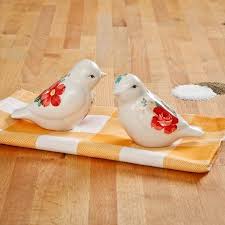 Vintage Bird Salt And Pepper Shakers The Pioneer Woman Vintage Floral Bird Salt And Pepper Shaker Set Pioneer Woman Kitchen Pioneer Woman Dishes Pioneer Woman