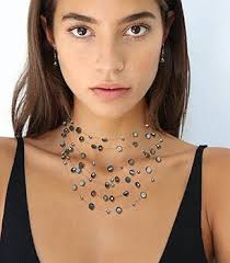 Collier Superposé Femme FULU AUTUMN Collier De Perles Pour Femme Collier  Plastron