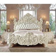 Luxury Glossy White Cal King Bedroom Set 5pcs Traditional Homey Design Hd 8089 Hd 8089 Bset5 Ck Luxurious Bedrooms King Bedroom Sets Bedroom Set