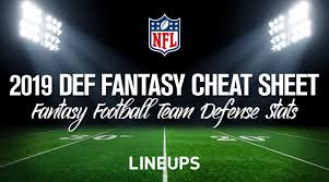 Nfl team defense stats 2020. 2019 Defense Fantasy Football Cheat Sheet Def Stats