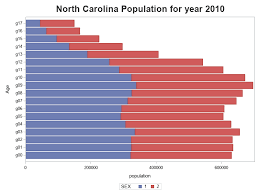 analyzing age and gender distribution with a pyramid chart