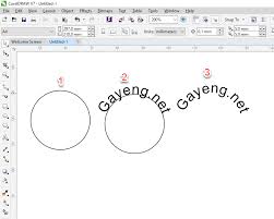 Membuat Tulisan Melengkung Atau Mengikuti Objek Pada Coreldraw Coreldraw Bitmap Text