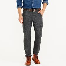Wallace Barnes Donegal Wool Cargo Pant Cargo Pants Men Wool Cargo Pants Men Cargo Dress Pants
