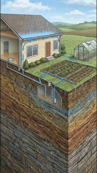 Casa con manejo de aguas lluvias