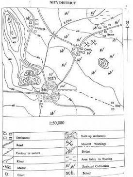 Topographic Map Analysis for Map Reading Questions, AI generated