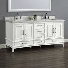 Parker 72 White Double Sink Vanity By Missions Hills Double Sink Vanity Vanity Sink Bathroom Vanity