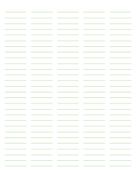 printable 5 column green lined paper wide ruled for letter paper