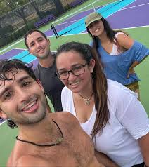 Pickle ball with the siblings💖💖💖 Playing sports is one of my favorite  ways of working out, and I'm lucky to have teammates who I can play with!  Love you: @griffen_jennings @arishay @sander_54