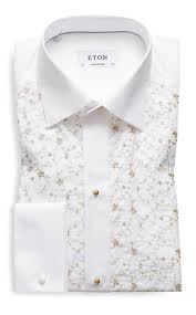 Black And White Floral Dress Shirt Mens Eton Contemporary Fit Floral Dress Shirt Mens Floral Dress Shirts Shirt Dress Formal Shirt Dress