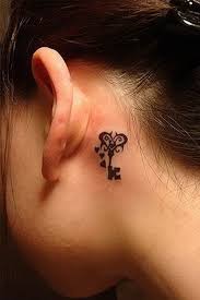 What does a diamond tattoo behind the ear mean? Simple Cross Tattoos Behind Ear
