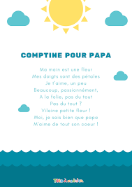 Poèmes pour mamans avec dessins de coeurs d'amour. Comptine Pour La Fete Des Peres Tete A Modeler
