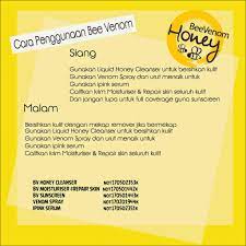 Terus jer pakai produk bee venom 4 in 1, hah ramai member tegur kenapa muka dah nampak lain?? Bee Venom Legasi Domas Bee Venom Skincare 4in1