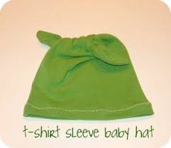 Tutorial Recycle A T Shirt Sleeve Into A Baby Hat Baby Hats Recycled T Shirts Diy Baby Stuff