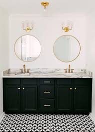 Black And Gold Floor Tiles Black And White Bathroom With Gold Hardware Whitetiledbathroom Black And Gold Bathroom Black And White Tiles Bathroom White Bathroom Tiles