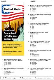 Our quizzes are printable and may be used as. United States All Things Topics
