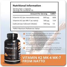 May 10, 2021 · vitamin k2 is perhaps the most critical and yet misunderstood nutritional deficiencies in the western diet. Amazon Com Best Vitamin K2 600 Mcg Full Spectrum All Natural Mk7 Natto And Mk4 Plus Calcium 100 Mg Vitamins K Mk 7 Mk 4 No Gmos Vegan K2 Mk7 Supplement Complex