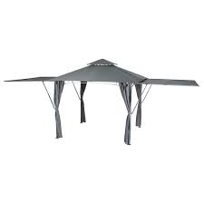 Tonnelle De Jardin Avec Auvents Amalya 300 X 300 Cm Gris Ardoise Taille Taille Unique Auvent Gris Ardoise Tente Reception