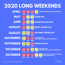 Here Is The Official List Of Philippine Holidays And Long Weekends 2020 Sss Guides