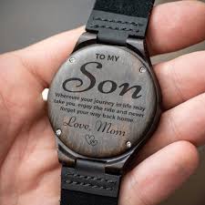 Birthday Gifts For Dad From Son Quotes Dark Wood Watch With Engraving Son Never Forget Your Way Back Home Love Mom Great Gifts For Dad Romantic Gifts For Him Surprise Gifts For Him