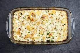 Potato Casserole With Cream Cheese And Chives Recipe Easy Potato Casserole Cheese Potato Casserole Cream Cheese Potatoes