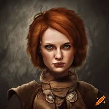 Ginger-brown haired sorcerer in a dark medieval city