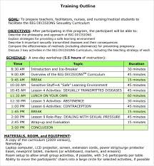 Free 7 Amazing Training Outline Templates In Pdf Ms Word