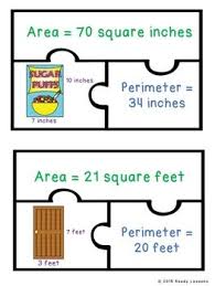 Perimeter And Area Game Puzzles For Finding Area Of Rectangles Area And Perimeter Area Games Interactive Teaching Ideas